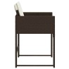 Chaises de jardin avec coussins lot de 4 marron résine tressée 557360557360