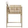 Chaises de jardin avec coussins lot de 4 beige résine tressée 557361557361