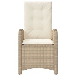 Ensemble de bistro 3 pcs avec coussins beige résine tressée 557363557363