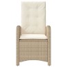 Ensemble de bistro 3 pcs avec coussins beige résine tressée 557363557363