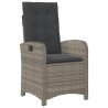 Ensemble de bistro 3 pcs avec coussins gris résine tressée 557365557365