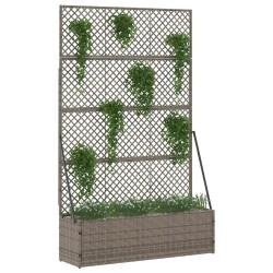 Jardinière Treillis Gris 105 x 30 x 170 cm Métал 557375557375