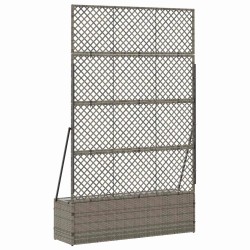 Jardinière Treillis Gris 105 x 30 x 170 cm Métал 557375557375