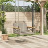 Balancelle gris 63x62x40 cm résine tressée 557379557379