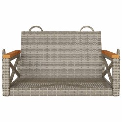 Balancelle gris 63x62x40 cm résine tressée 557379557379