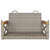Balancelle gris 63x62x40 cm résine tressée 557379557379