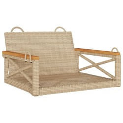 Balancelle beige 63x62x40 cm résine tressée 557382557382