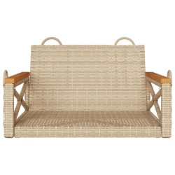 Balancelle beige 63x62x40 cm résine tressée 557382557382