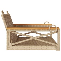 Balancelle beige 63x62x40 cm résine tressée 557382557382