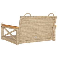 Balancelle beige 63x62x40 cm résine tressée 557382557382