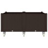 Jardinière à roulettes marron 100x80x54 cm PP 557383557383