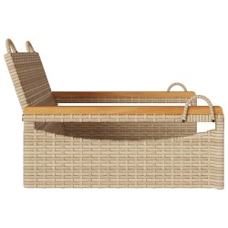 Balancelle beige 63x62x40 cm résine tressée 557384557384