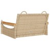 Balancelle beige 63x62x40 cm résine tressée 557384557384