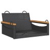 Balancelle noir 63x62x40 cm résine tressée 557385557385