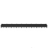 Jardinière avec piquets noir 362,5x42,5x28,5 cm PP 557391557391