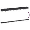 Jardinière avec piquets noir 362,5x42,5x28,5 cm PP 557391557391