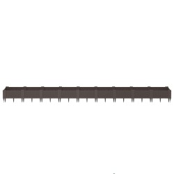 Jardinière avec piquets marron 362,5x42,5x28,5 cm PP 557395557395
