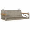 Balancelle gris 109x62x40 cm résine tressée 557397557397