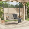 Balancelle gris 109x62x40 cm résine tressée 557397557397