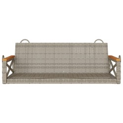 Balancelle gris 109x62x40 cm résine tressée 557397557397