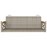 Balancelle gris 109x62x40 cm résine tressée 557397557397