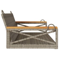 Balancelle gris 109x62x40 cm résine tressée 557397557397