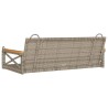 Balancelle gris 109x62x40 cm résine tressée 557397557397