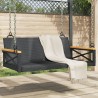 Balancelle noir 109x62x40 cm résine tressée 557402557402
