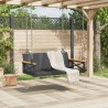 Balancelle noir 109x62x40 cm résine tressée 557402557402