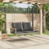 Balancelle avec coussins gris 109x62x40 cm résine tressée 557403557403