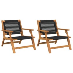 Mobilier de jardin 2 pcs Noir 67 x 76 x 73 cm 557406557406
