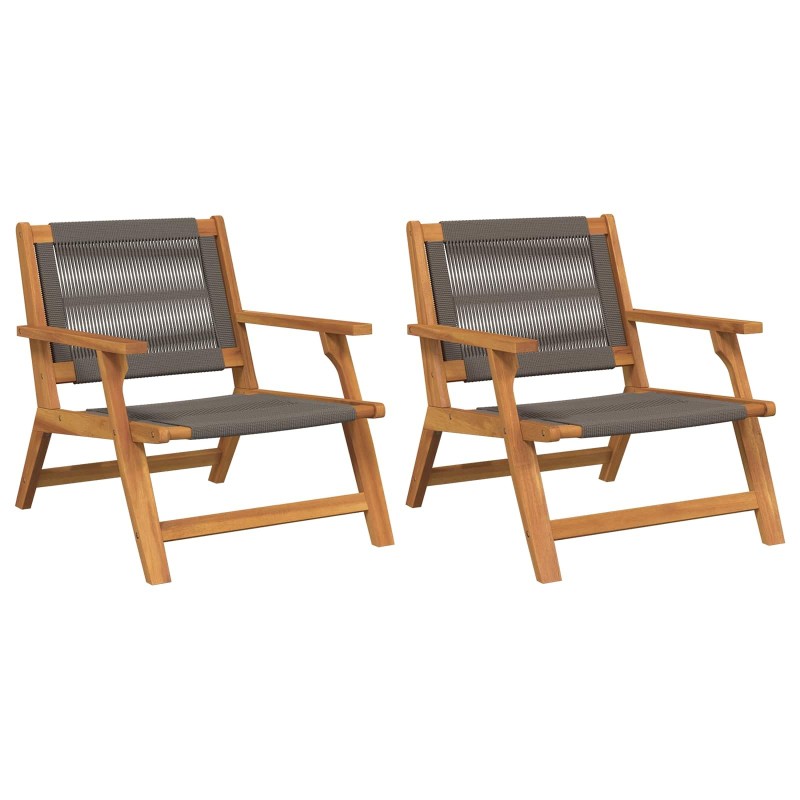 Mobilier de jardin 2 pcs Gris 67 x 78 x 73 cm 557407557407