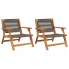 Mobilier de jardin 2 pcs Gris 67 x 78 x 73 cm 557407557407