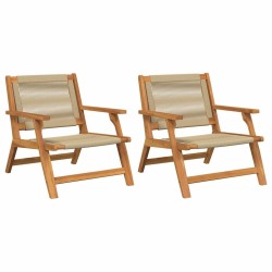 Mobilier de jardin 2 pcs Beige 67 x 76 x 73 cm 557408557408