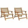 Mobilier de jardin 2 pcs Beige 67 x 76 x 73 cm 557408557408