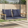Balancelle avec coussins gris 109x62x40 cm résine tressée 557411557411