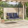 Balancelle avec coussins gris 109x62x40 cm résine tressée 557411557411