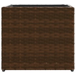 Jardinière marron 36x30x32 cm résine tressée 557413557413
