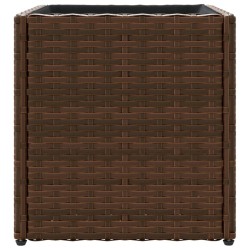 Jardinière marron 36x30x32 cm résine tressée 557413557413