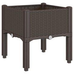 Jardinière avec pieds marron 40x40x42 cm PP 557414557414