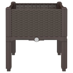 Jardinière avec pieds marron 40x40x42 cm PP 557414557414