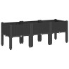 Jardinière avec pieds noir 120x40x42 cm PP 557415557415