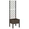 Jardinière avec treillis marron 40x40x142 cm PP 557416557416