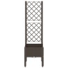 Jardinière avec treillis marron 40x40x142 cm PP 557416557416