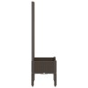 Jardinière avec treillis marron 40x40x142 cm PP 557416557416