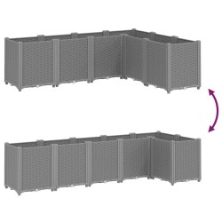 Jardinière gris clair 160x120x53 cm polypropylène 557417557417