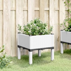 Jardinière avec pieds blanc 40x40x42 cm PP 557419557419