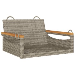 Balancelle gris 63x62x40 cm résine tressée 557421557421