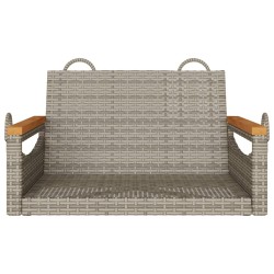 Balancelle gris 63x62x40 cm résine tressée 557421557421