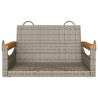 Balancelle gris 63x62x40 cm résine tressée 557421557421